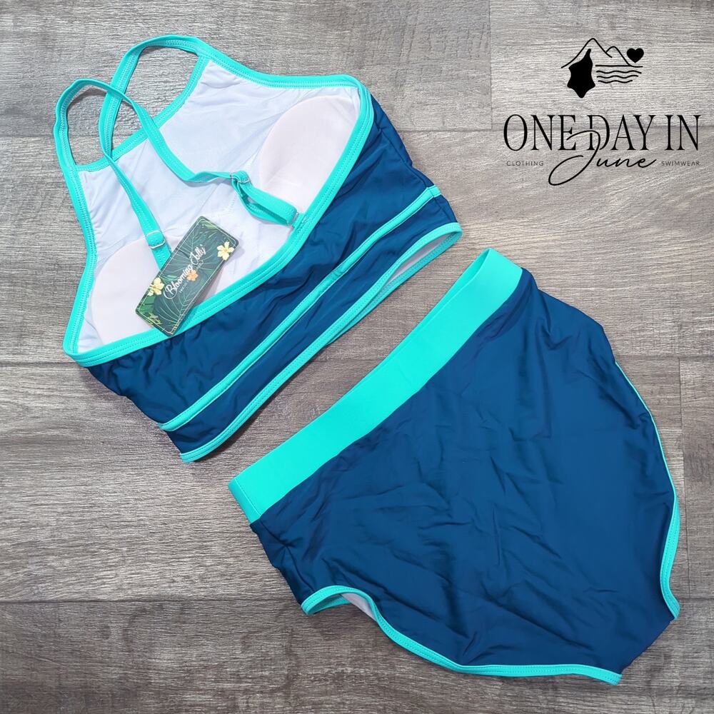 Blooming Jelly High Waist Crop Bikini Swimsuit Size S - Picture 6 of 6